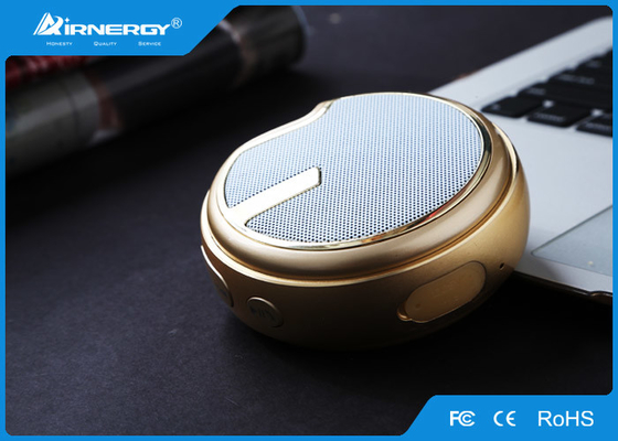 Gold Mini Portable Bluetooth Speakers Player For Travel , ABS Plastic Materials