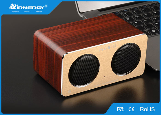 Natural Wooden Wireless Speakers HIFI Sound With Dual Stereo Driver