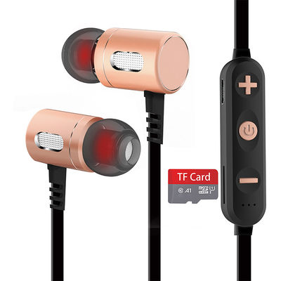 Auriculares de botón inalámbricos de la tirilla de la camisa del deporte de los auriculares de V4.2 Bluetooth 100 horas de tiempo en espera